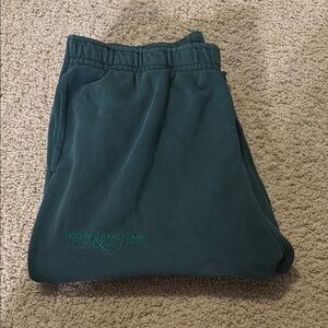 Nike Green Jogger Sweatpants with Elastic Cuffs